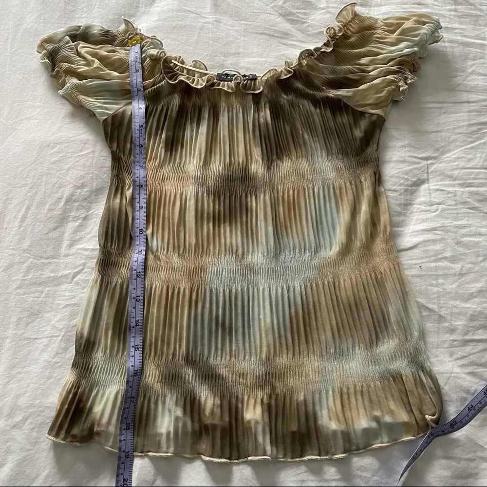 Y2K • Earthy Chiffon Top - Picture 5 of 9